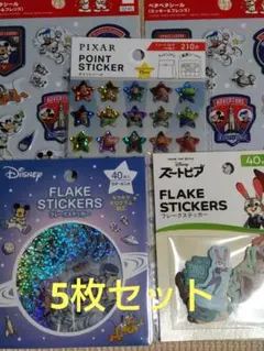 ミッキーペタペタシール ミッキーズートピアフレーク PIXARポイントシール