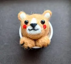 羊毛フェルト 犬のぬいぐるみ 小型