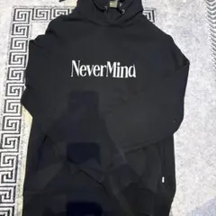 NeverMind ロゴ プルオーバー パーカー ブラックのサムネイル