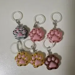 めじるしアクセサリー　肉球　6点セット