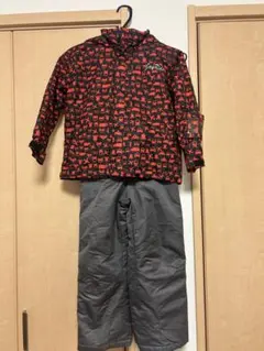 子供用スキーウェア 120センチ JOYLIDE 赤黒 交通機関柄