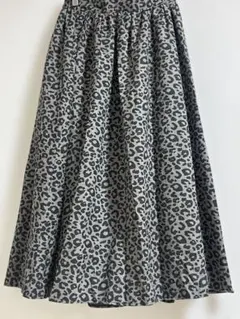 グレーヒョウ柄スカートL値下げ