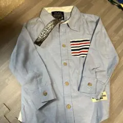 FLAG STONE 長袖シャツ 100cm サックス