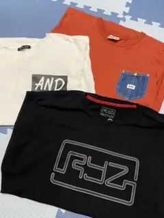 オレンジ・ホワイト・ブラックTシャツ3点セット