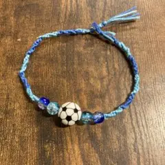 ハンドメイド☆足首ミサンガサッカー