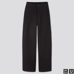ユニクロ ワイドフィットカーブジャージーパンツ黒