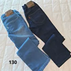 130 F.OKIDS デニムスキニーパンツ R121011 2枚セット