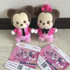 ミッキー ミニー 2体セット ジャケットフォト ミルキーボア ペア マスコット