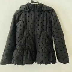 motherways ドット柄フード付きコート 140