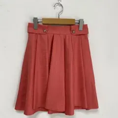 【MISCH MASCH】【未使用】フレア　スカート　タック　オレンジ系　膝丈のサムネイル