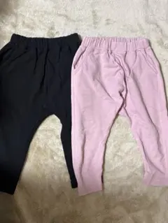 GU サマナルパンツ　90cm ブラック ピンクのサムネイル
