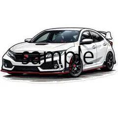 シビックタイプR FD2実写風ステッカー - メルカリ