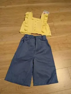 90サイズ　女の子セットアップ　夏　上下セット　パンツタイプ