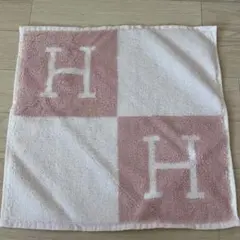 【美品】HERMES エルメス ハンドタオル Hロゴ 夏 ギフト 女性