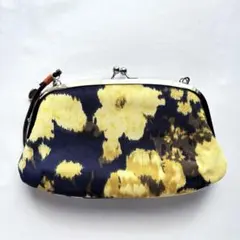 【美品】ayanokoji アヤノコウジ 横長親子がま口長財布ハンドバッグ