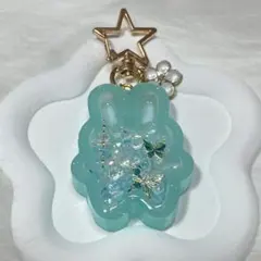 【NO.207】 シャカシャカキーホルダー うさぎ 蝶々