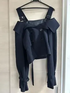 【REDYAZEL】2WAYショートブルゾン トレンチ ネイビー