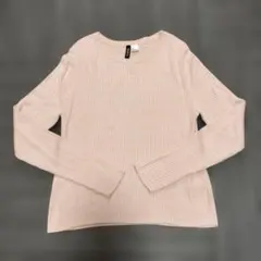H＆M DIVIDED 淡いピンク 長袖Tシャツ L 伸縮性あり