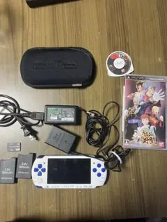 PSP 3000本体　青色×白　新ギレンの野望