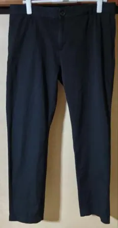 無印　ストレッチ素材 ブラックカジュアルパンツ