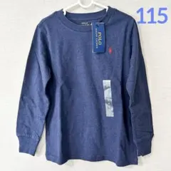 新作◇ラルフローレン クルーネック長袖Tシャツ ネイビーヘザー ボーイズ115