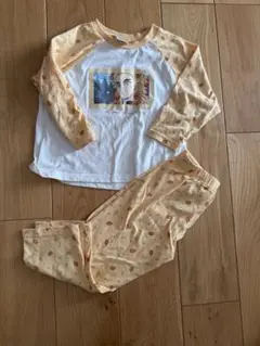 鬼滅の刃　煉獄杏寿郎パジャマ　120 きめつ　煉獄　長袖　上下　キッズ