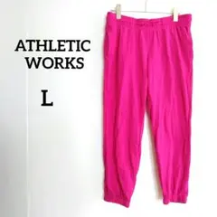 ATHLETIC ピンク スウェット パンツ 【PL(12)】秋冬