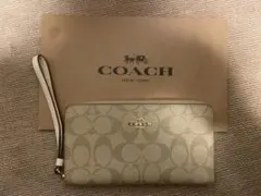 COACH 長財布 ベージュ/ホワイト