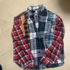 マルチチェック柄 カジュアルシャツ 長袖