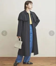 【fig London】GV Latine Watson COブラックトレンチ