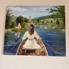 旅の始まり」 手描き 油絵 風景画 原画 肉筆 油彩画 - メルカリ
