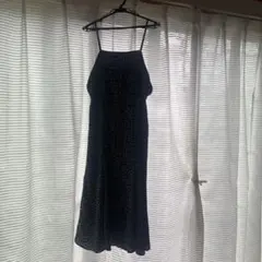 COLZA ドット柄 キャミワンピース ロング丈 M