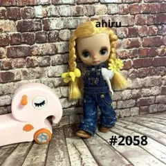 #2058♥️プチブライス アウトフィット♥️オーバーオール♥️デニム