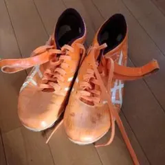 ASICS スパイクシューズ オレンジ　25.5cm