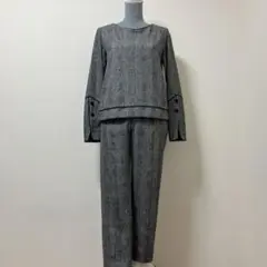 ドレスラボ　パンツスーツ　チェック　セット　大人　上品　清楚　セレモニー　秋