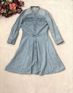 GAP デニムシャツワンピース サイズ00 ライトブルー