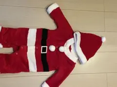 クリスマスサンタクロースベビー服　美品帽子付き！