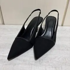H&M ブラック スリングバック ハイヒール