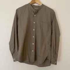 MARGARET HOWELL バンドカラーシャツ S カーキ