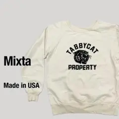 【美品】Mixta ミクスタ TABBYCAT スウェット USA製 ホワイトのサムネイル