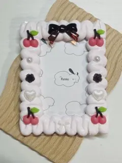 トレカホイップデコ ピンク さくらんぼ リボン