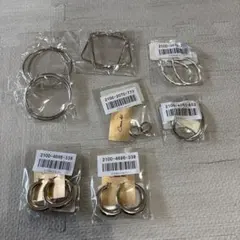 シルバーメタルフープピアスセット新品未使用