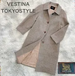 高級 レトロ VESTINA ステンカラー Aライン コート