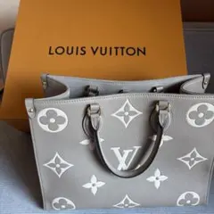 極美品 ルイヴィトン オンザゴーPM 草間彌生 ドット 2WAY ブルー　トート LOUIS VUITTON - 極美品 ルイヴィトン オンザゴーPM 草間彌生 ドット