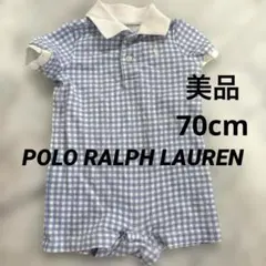 【美品】POLO RALPH LAUREN チェック柄ロンパース