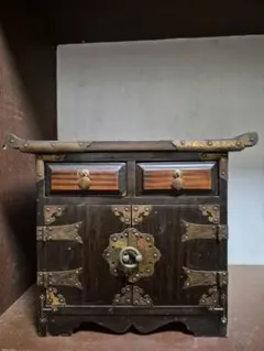 李朝家具　古道具 骨董 アンティーク 飾り金具 中国家具　工芸　キャビネット