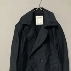 【訳あり】ハレ　ダブルボタンブルゾン(M)ブラック　コットンライトアウター