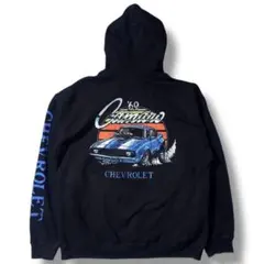 古着 シボレー カマロ プリント パーカー L 古着 オフィシャル アメ車