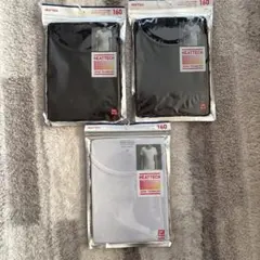 新品未開封‼️ヒートテックUネック（半袖）160cm 3枚セット