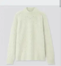 ライトスフレヤーンポインテールクルーネックセーターミントグリーン　春ニット